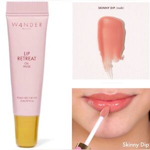 NEW! WANDER BEAUTY Lip Retreat Oil Gloss Mini in Skinny Dip 3.5 mL